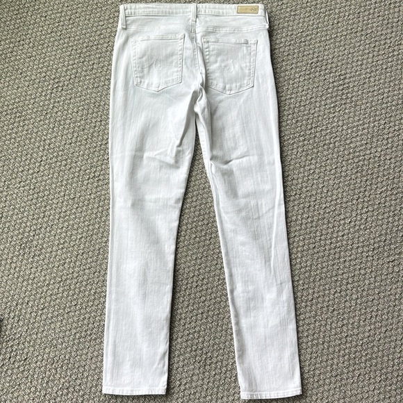 AG Prima Mid Rise Cigarette Skinny Jeans Women's White Size: 28 - Picture 3 of 11